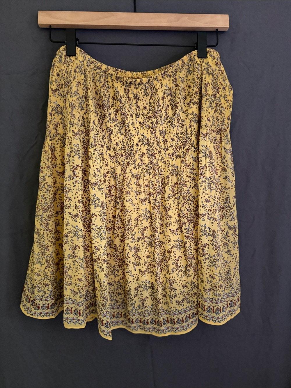 Max Studio Yellow Floral Skirt
